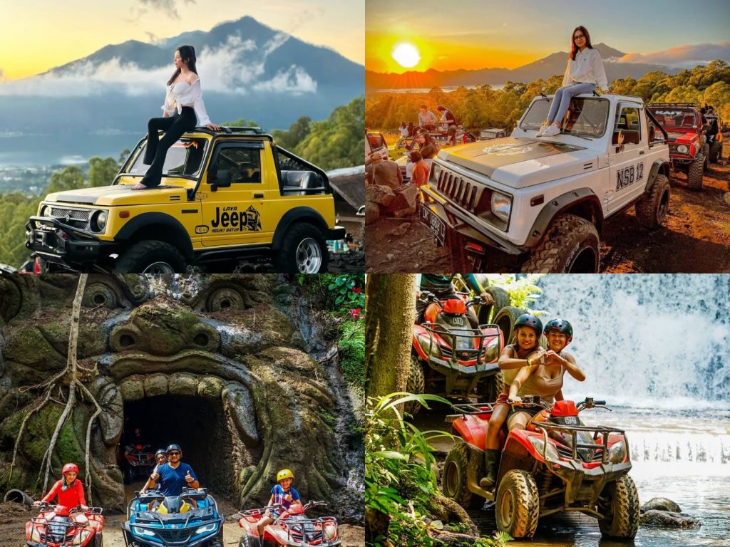 Batur Sunrise Jeep and Gorilla Cave ATV with Cretya Sunset Lunch and Pool